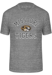 Missouri Tigers Grey Triblend Number One Design Short Sleeve Fashion T Shirt