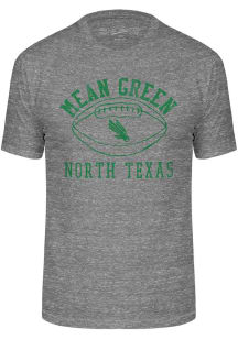 North Texas Mean Green Grey Triblend Football Short Sleeve Fashion T Shirt