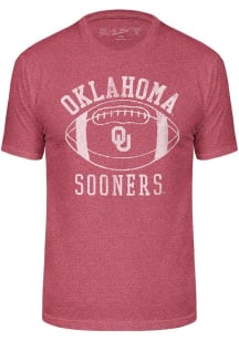 Oklahoma Sooners Crimson Triblend Football Short Sleeve Fashion T Shirt
