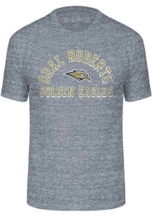 Oral Roberts Golden Eagles Blue Triblend Number One Design Short Sleeve Fashion T Shirt