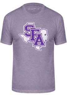 SFA Lumberjacks Purple Triblend Distressed Logo Short Sleeve Fashion T Shirt