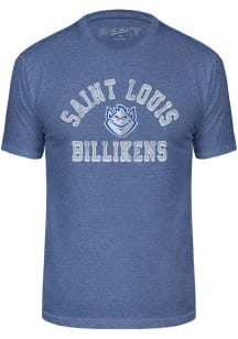 Saint Louis Billikens Blue Triblend Number One Design Short Sleeve Fashion T Shirt