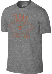 Texas Longhorns Grey Triblend Football Short Sleeve Fashion T Shirt