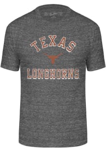 Texas Longhorns Charcoal Triblend Number One Design Short Sleeve Fashion T Shirt
