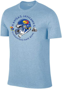 Kansas Jayhawks Light Blue 2023 Guaranteed Rate Bowl Bound Short Sleeve Fashion T Shirt