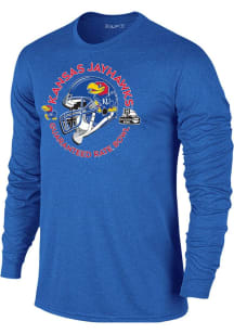 Kansas Jayhawks Blue 2023 Guaranteed Rate Bowl Bound Long Sleeve Fashion T Shirt