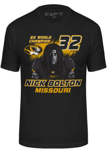 Nick Bolton Missouri Tigers Black Number 32 Short Sleeve Player T Shirt