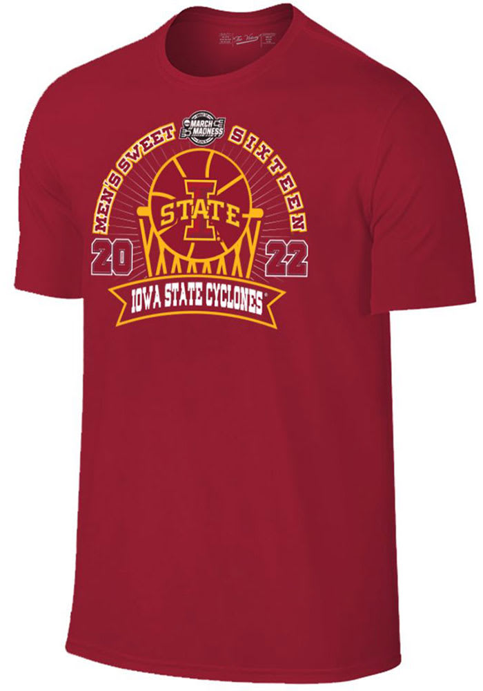 Iowa State Cyclones Crimson 2022 Sweet Sixteen Bound Short Sleeve T Shirt