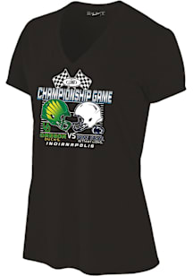 Big Ten Womens Black 2024 Big Ten Football Championship Flags Short Sleeve T-Shirt