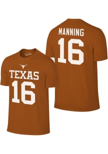 Arch Manning Texas Longhorns Burnt Orange NIL Short Sleeve Player T Shirt