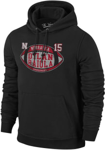 Dylan Raiola The Victory Mens Black Nebraska Cornhuskers Football Name And Number Hooded Sweatsh..