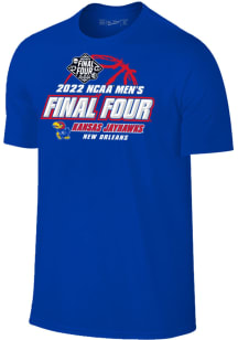 Kansas Jayhawks Blue 2022 Final Four Fast Ball Short Sleeve T Shirt