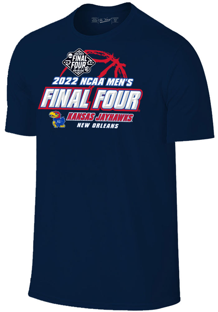 Kansas Jayhawks Navy Blue 2022 Final Four Fast Ball Short Sleeve T Shirt