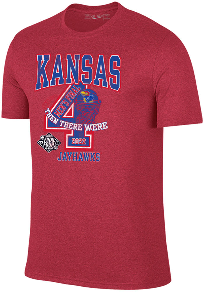 Kansas Jayhawks Red 2022 Final Four Then There Were Short Sleeve Fashion T Shirt