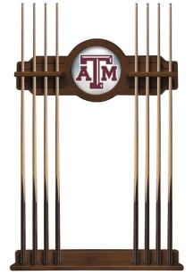 Texas A&amp;M Aggies Solid Wood Cue Rack Pool Table