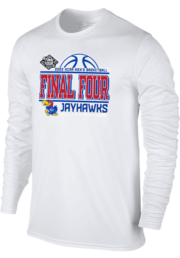 Kansas Jayhawks White 2022 Final Four Alumni Ball Long Sleeve T Shirt
