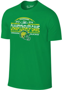 Oregon Ducks 2024 Big Ten Football Championship Laces Short Sleeve T Shirt - Green