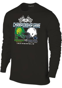 Mens Black Big Ten 2024 Big Ten Football Championship Flags Tee