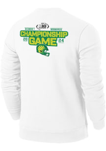 Mens White Oregon Ducks 2024 Big Ten Football Championship Front Back Crew Sweatshirt