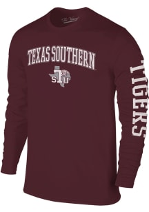 Texas Southern Tigers Maroon Cotton Long Sleeve T Shirt