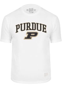 White Purdue Boilermakers Cotton Short Sleeve Fashion T Shirt