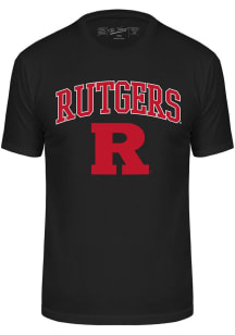 Black Rutgers Scarlet Knights Cotton Short Sleeve Fashion T Shirt