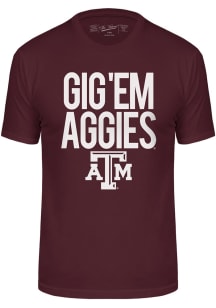 Texas A&amp;M Aggies Maroon Cotton Short Sleeve Fashion T Shirt