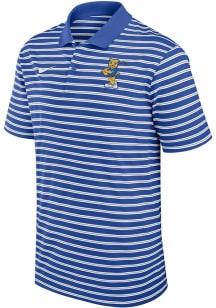 Mens Pitt Panthers Blue Nike Golf Roc Victory Stripe Short Sleeve Polo Shirt