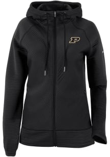 Womens Purdue Boilermakers Black Columbia Pack It Up Long Sleeve Full Zip Jacket