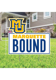 Marquette Golden Eagles School Bound Yard Sign - White