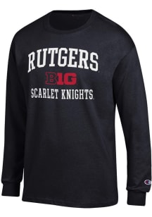 Mens Rutgers Scarlet Knights Black Champion Big Ten Jersey Tee