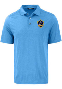 Cutter and Buck LA Galaxy Mens Blue Coastline Eco Short Sleeve Polo