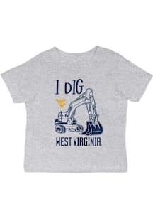 Vive La Fete West Virginia Mountaineers Infant Excavator Short Sleeve T-Shirt Grey