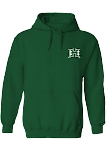 Vive La Fete Hawaii Warriors Womens Green Impressions Hooded Sweatshirt