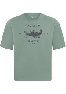 Levelwear Tampa Bay Rays Green Signature Knit Crossway Short Sleeve Fashion T Shirt