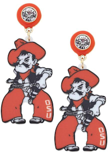 Oklahoma State Cowboys Resin Mascot Womens Earrings