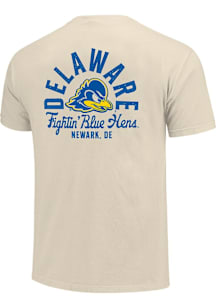 Delaware Fightin' Blue Hens Ivory Mascot Overlay Short Sleeve T Shirt
