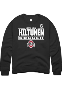 Nette-Nina Hiltunen Rally Mens Black Ohio State Buckeyes NIL Stacked Box Player Crew