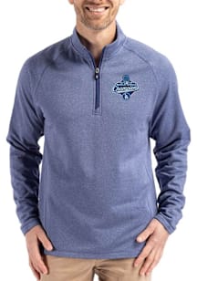 Cutter and Buck Los Angeles Dodgers Mens Blue 2025 World Series Champions Pehastin Long Sleeve Qtr..