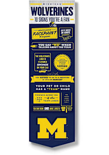 Michigan Wolverines Wall Art Sign - Navy Blue
