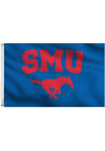 SMU Mustangs 3x5 Blue Grommet Silk Screen Grommet Flag - Blue