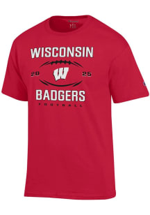 Wisconsin Badgers Red Champion 2025 Football Schedule Short Sleeve T Shirt