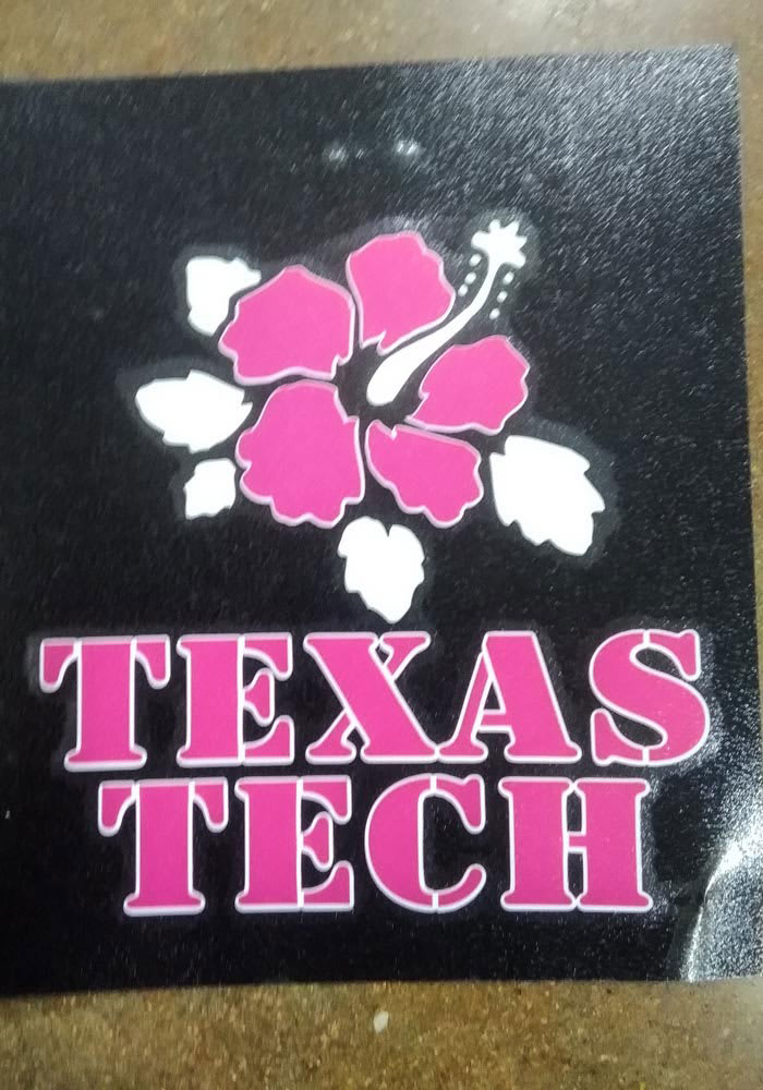 Texas Tech Red Raiders Auto Decal - Pink