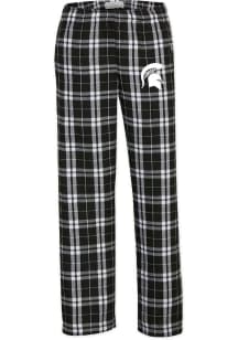 Youth Black Michigan State Spartans Flannel Loungewear Sleep Pants