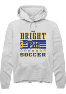 Maya Bright Rally Mens White Pitt Panthers NIL Striped Player Hood