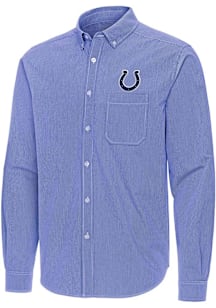 Antigua Indianapolis Colts Mens Blue Porter Long Sleeve Dress Shirt