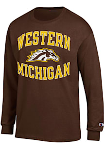 Champion Western Michigan Broncos Brown Cotton Long Sleeve T Shirt