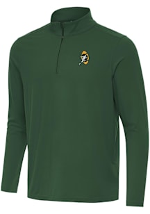 Antigua Green Bay Packers Mens Green Classic Intent Long Sleeve Qtr Zip Pullover