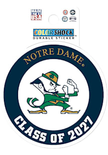 Notre Dame Fighting Irish Class of 2027 Durable Stickers - Navy Blue