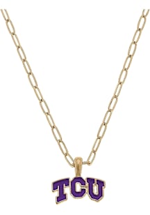 TCU Horned Frogs Enamel Logo Necklace